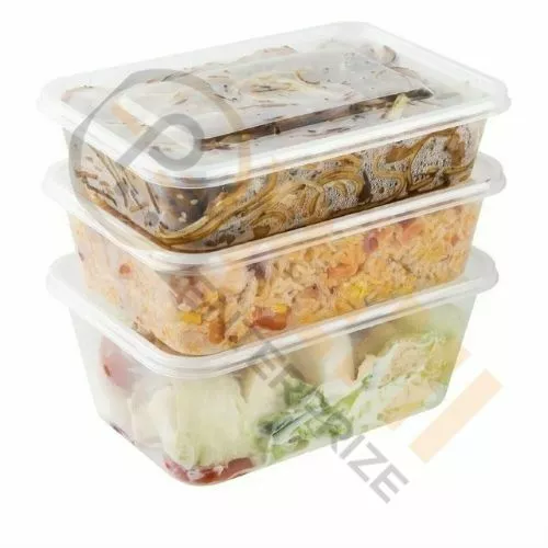 500Ml Plastic Food Takeaway Heavy Duty Satco Containers With Lids Microwave Safe