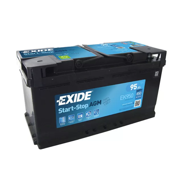 Batterie Exide AGM Start And Stop EK950 12V 95ah 850A