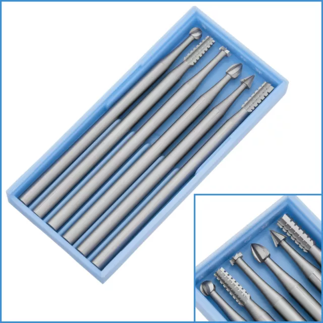 6pcs 2.3mm Set Tungsten Carbide Steel Engraving Carving Drill Bit 2.35mm Shank