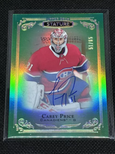 19-20 Stature CAREY PRICE Auto /65 Canadiens