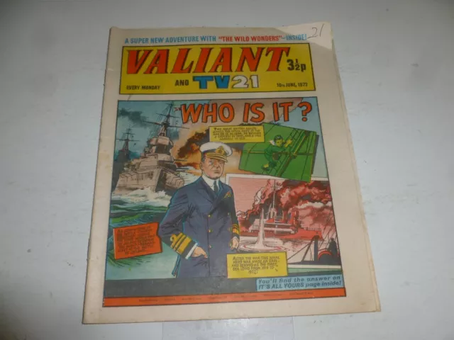 VALIANT & TV21 Comic - Date 10/06/1972 - IPC UK Comic
