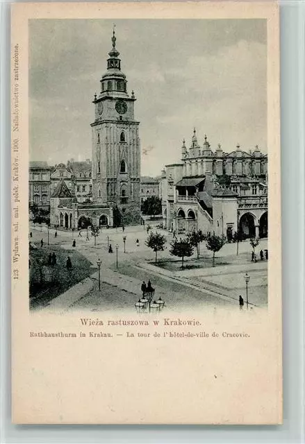 10151487 - Krakau Rathausturm AK Krakau / Kraków 1900