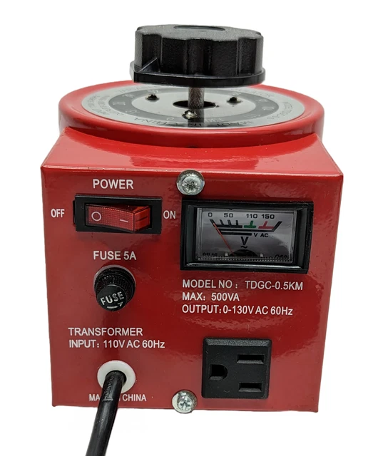 TDGC-0.5KM AC Variable Transformer Automatic Voltage Converter 5A 0-130V AC