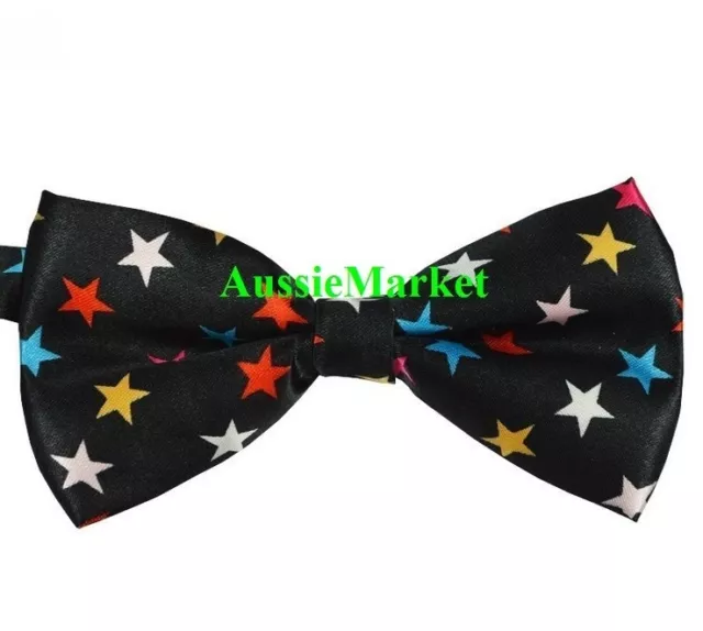 1 x mens silk bow tie bowtie necktie wedding party tuxedo stars boy girl ladies