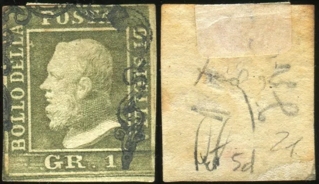 1859 Alte USA Italienisch Sizilien 1 Weizen Oliv Grün III Uform Sächs 5d 515