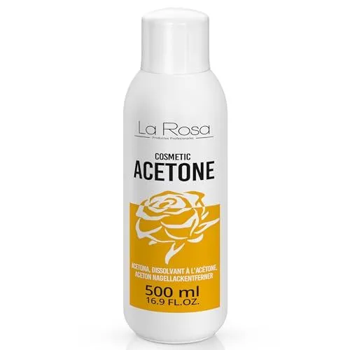 LaRosa ACETONE 100% Pure Dissolvant pour vernis, acétone semi permanent, gel UV/