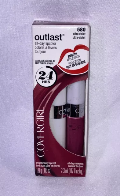 Covergirl Outlast All Day Lip Stick  Moisturizing Topcoat #580 Ultra Violet