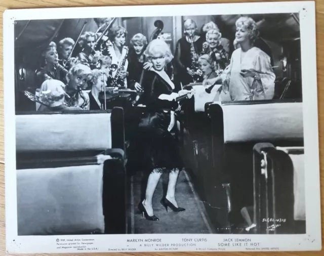 MARILYN MONROE photo de presse still USA originale '59 some like it hot m12