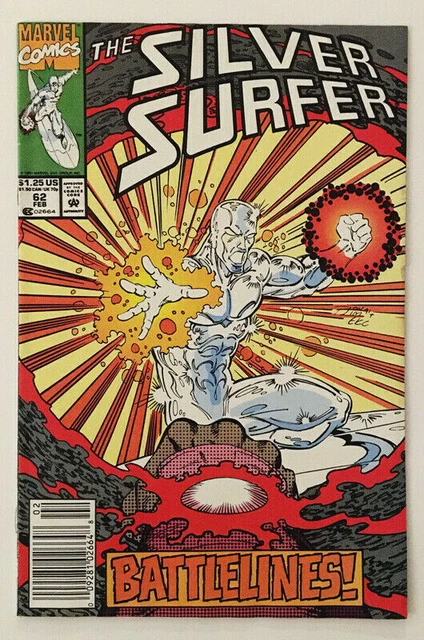 Marvel Silver Surfer 1992 #62 newsstand VF+ unread bagged and boarded