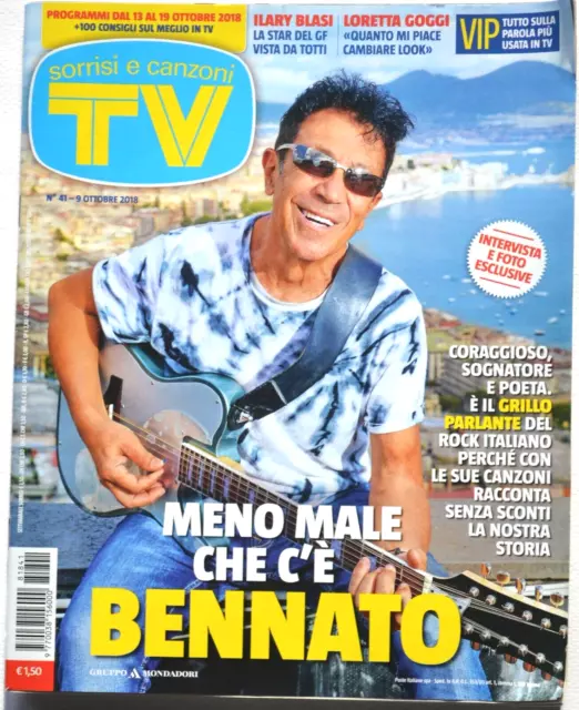 Sorrisi e canzoni tv 41/2018 Edoardo Bennato Ilary Blasi Loretta Goggi M.T. Ruta