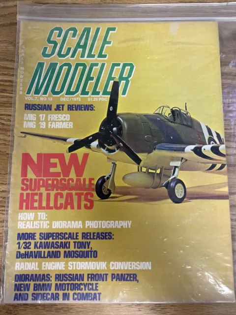 Scale Modeler Magazine December 1972 Vol 7 No. 12  Russian Jet Reviews Hellcats