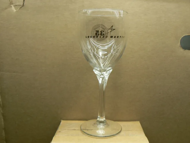 vintage lockheed martin wine glass 35 years