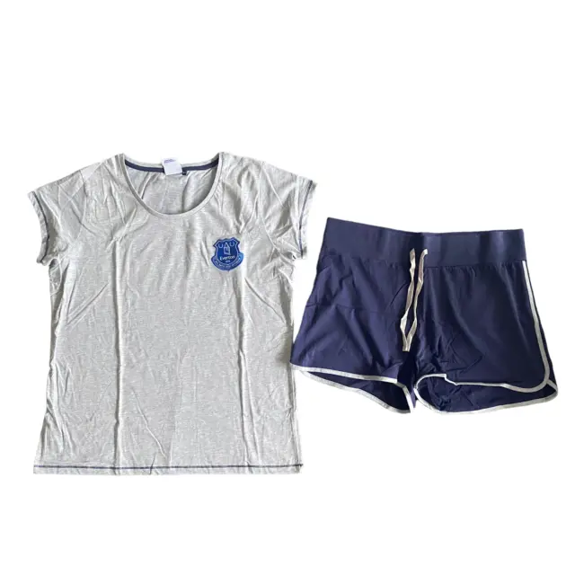 Everton Damen Fußball Pyjama (Größe 12-14) kurzes Loungewear Set - Neu