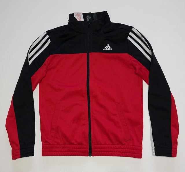 NUOVO ● Giacca da pista maglione con cerniera intera ragazzo ADIDAS Climalite età 9-10 anni