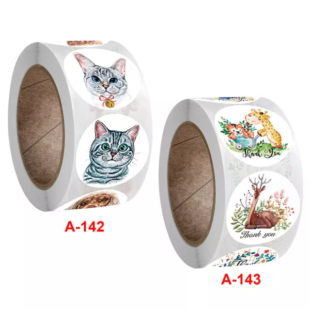 500pcs/roll 1 inch Animals Stickers for Kids Teacher Reward Stickers S-LN