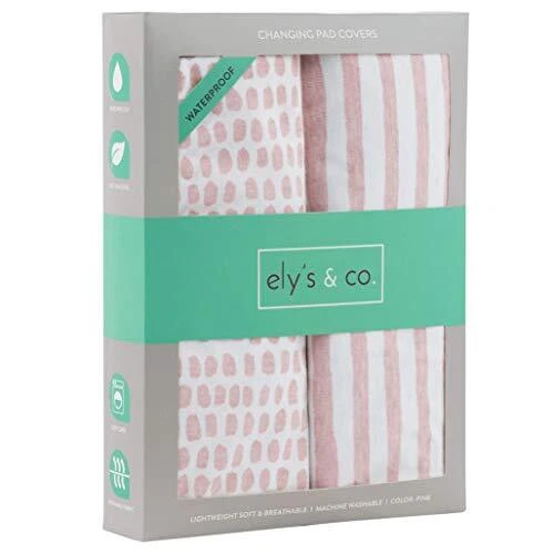 Ely's & Co. Patent Pending Waterproof Changing Pad Cover Set | Cradle Sheet S...