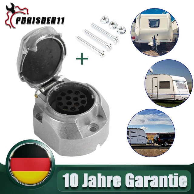 YOYOCOOL 13-polige Anhängersteckdose 12V - Wasserdichte Kupplung Für Anhängerbeleuchtung