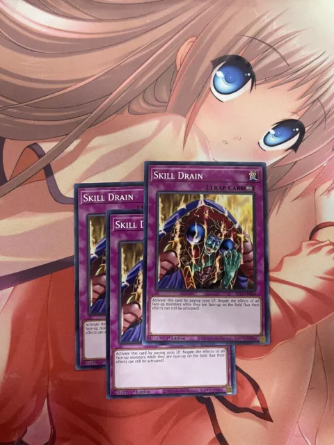 3x Skill Drain 1st Edition Common SR13-EN040 Yu-Gi-Oh! NM Yugioh