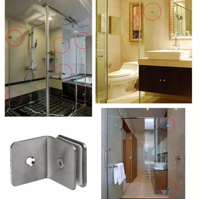 Stainless Steel Glass Clamp Clip for Shower Room Panel