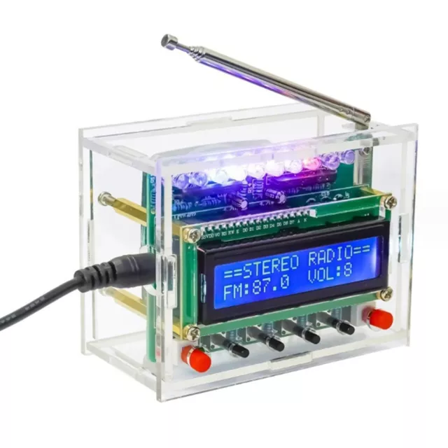 Kit radio FM numérique éclairée par DEL avec écran LCD assemblage à faire s