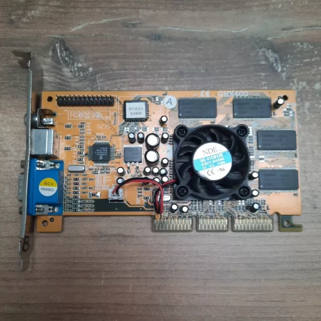 Carte Vidéo Geforce 2 GMX400 AGP 64mb Ordinateur PC Vintage