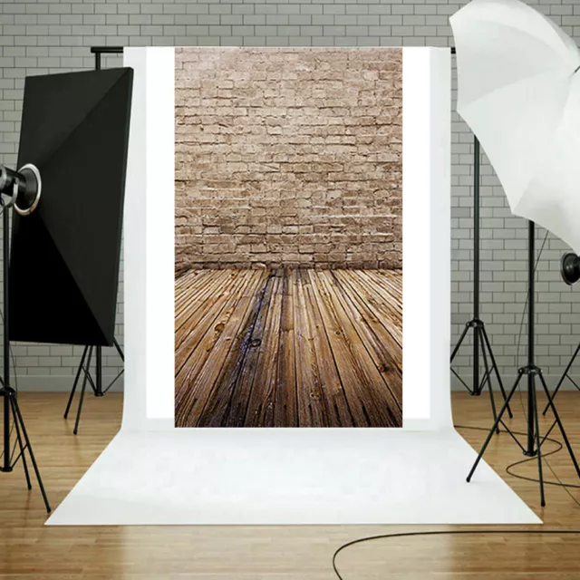 Hot Vinyl Wood Wall Floor Photography Studio Prop Backdrop Background 3x5FT Hot