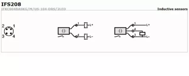 IFS208 Inductive Proximity Sensor Barrel Switch M12 DC PNP/NPN NO 4mm Range 3