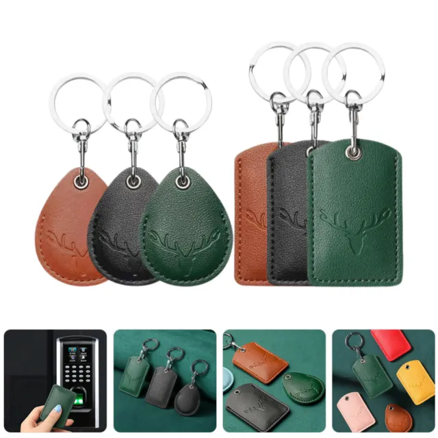 6 Stück Schlüsselanhänger Anhänger Induktion Zugangskontrollkarte Hülle Tasche