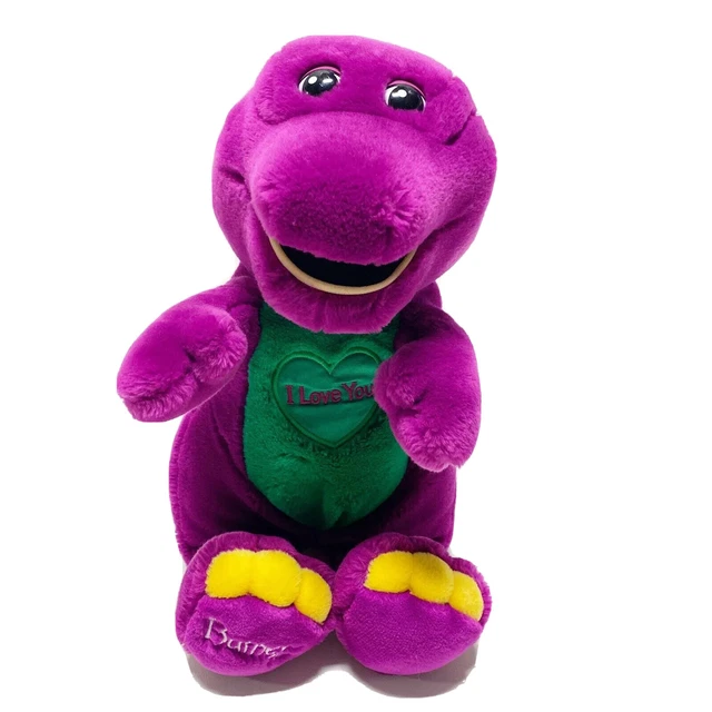 BARNEY SINGING MUSICAL Plush Stuffed Animal I Love You Purple Dinosaur