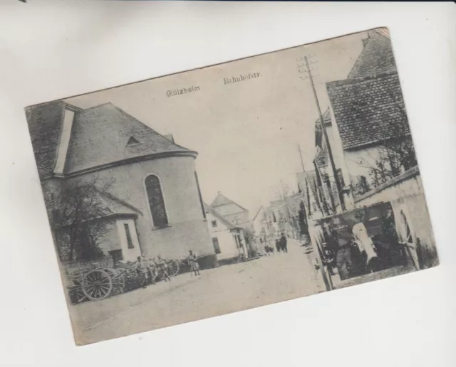 Ansichtskarte Rülzheim Bahnhofstrasse Ca 1920 Lk Germersheim