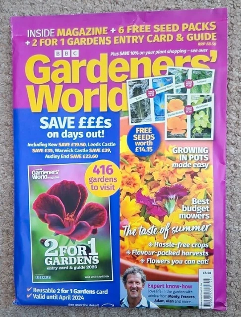 BBC GARDENERS WORLD Magazine May 2023 With 2 For 1 Entry Guide 
