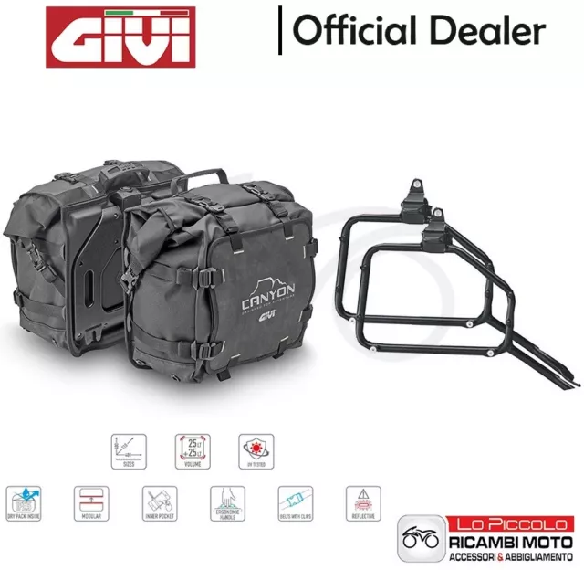 PL447+447FZ+GRT720 GIVI Paire Sacs Rigide + Frames Kawasaki Versys 650 2006