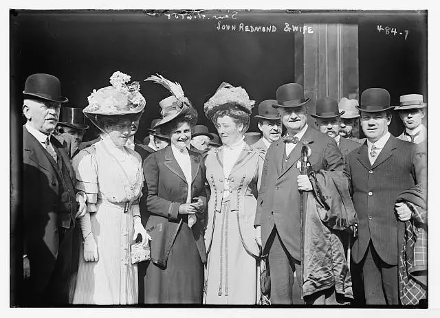 John Redmond & wife c1900 Large Historic Old Photo