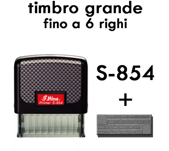 Timbro Personalizzato Shiny S 722, 38X14 mm, portatile, tascabile