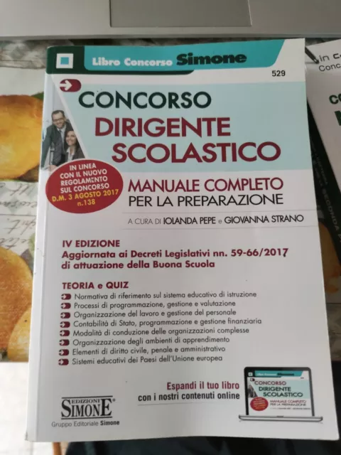 CONCORSO DIRIGENTE SCOLASTICO MANUALE COMPLETO PER LA PREPARAZIONE Simone