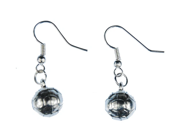 Fußball Ohrringe Fan Miniblings Hänger Fußballfan silber Mini 11mm EM WM