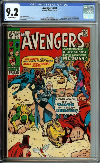 Avengers #83 Cgc 9.2 Ow Pages // 1St App Lady Liberators Marvel 1970