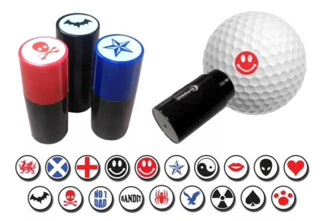 Asbri Golf Ball Stamper, Golf Ball Marker ,35 Designs, Great Golf Gift Or Prize