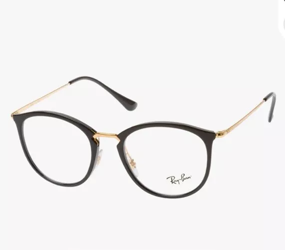Ray-Ban  RX 7140 2000 large Schwarz Gold  51/20 Gleitsicht Brille Brillengestell