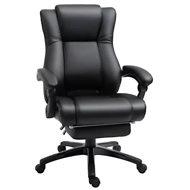 Vinsetto Executive Home Office Chair, Computer Chair, with Foot Rest, Black