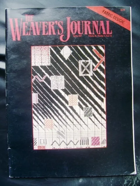 Weaver's Journal 44 Sarga Trenzada Finnweave Nombre Borrador Revista de Patrones de Tejido