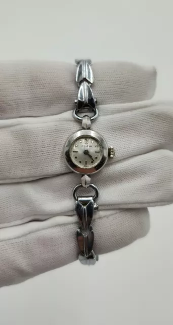 Orologio Meccanico Vintage Bulova Oro Solido 14k Cassa Donna - PER PARTI/RIPARAZIONE 3