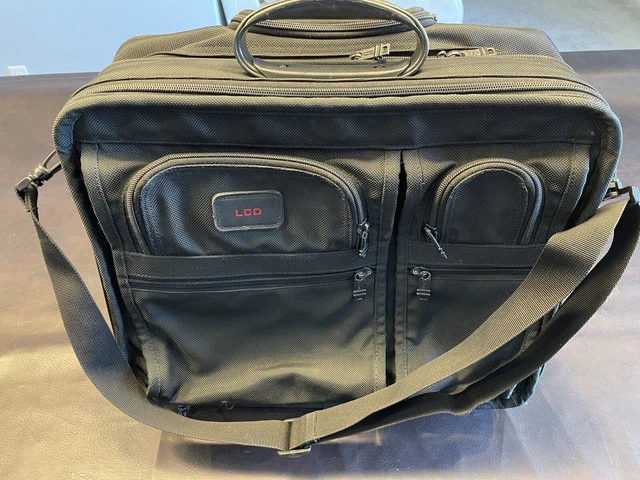 Tumi 2202D3 Black Ballistic Nylon 17” Rolling Wheeled Laptop Briefcase Luggage