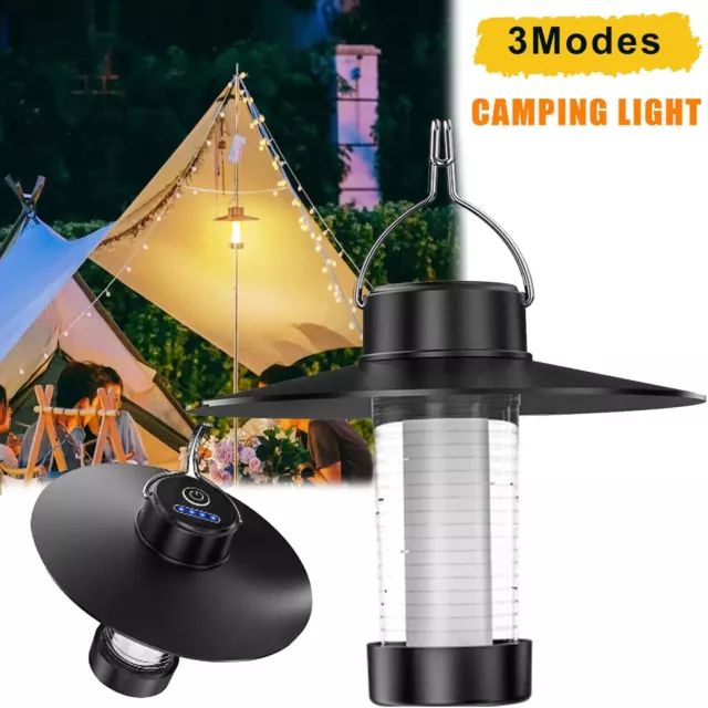 Camping LED Light Lamp Tent Lantern Outdoor Hiking USB Rechargeable Power Lights