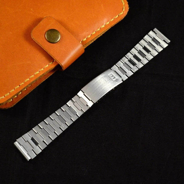 BRACELET EN ACIER INOXYDABLE ELEKTRONIKA vintage des années 1970 18mm URSS...