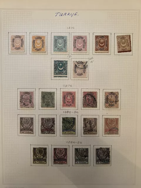 Vintage Turkey Stamps 1876-1963 Lot of 325+ Stamps