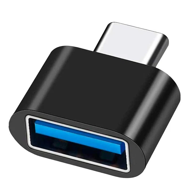 Adattatore da USB 3.0 Femmina a Tipo C Maschio OTG per PC Laptop Smartphone Nero