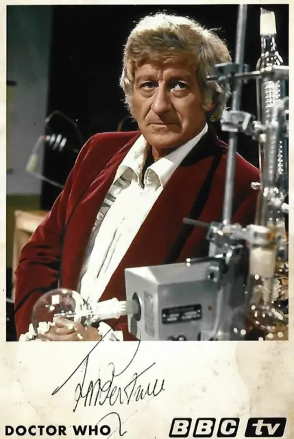 JON PERTWEE 3rd THIRD DOCTOR WHO SIGNED AUTOGRAPH 6 x 4 inches PRE PRINTED PHOTO