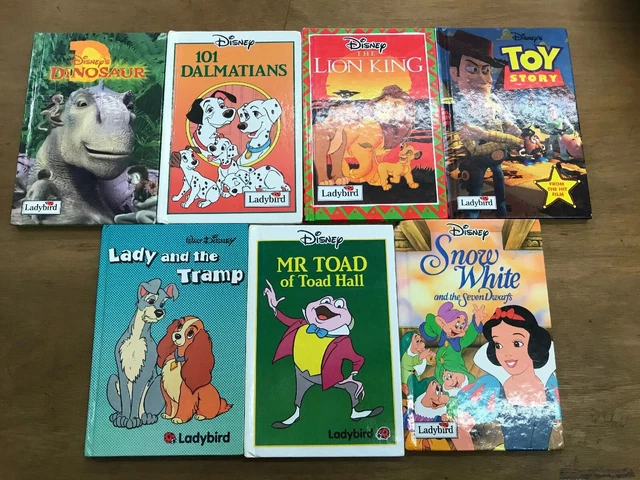 7 DISNEY LADYBIRD Books, Dinosaur, Toy Story, Lion King, Toad of toad ...