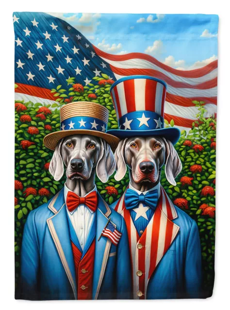 All American Patriotic USA Weimaraner Flag Garden Size DAC4321GF